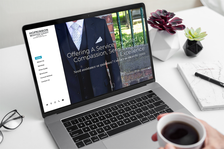 Hopkinson Wootton Lovatt – Home Hopkinson Wootton Lovatt Home page design on a macbook