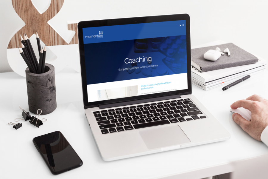 Coaching Medication training experts Momentum People's website coaching page design by TukTuk Creative Marketing