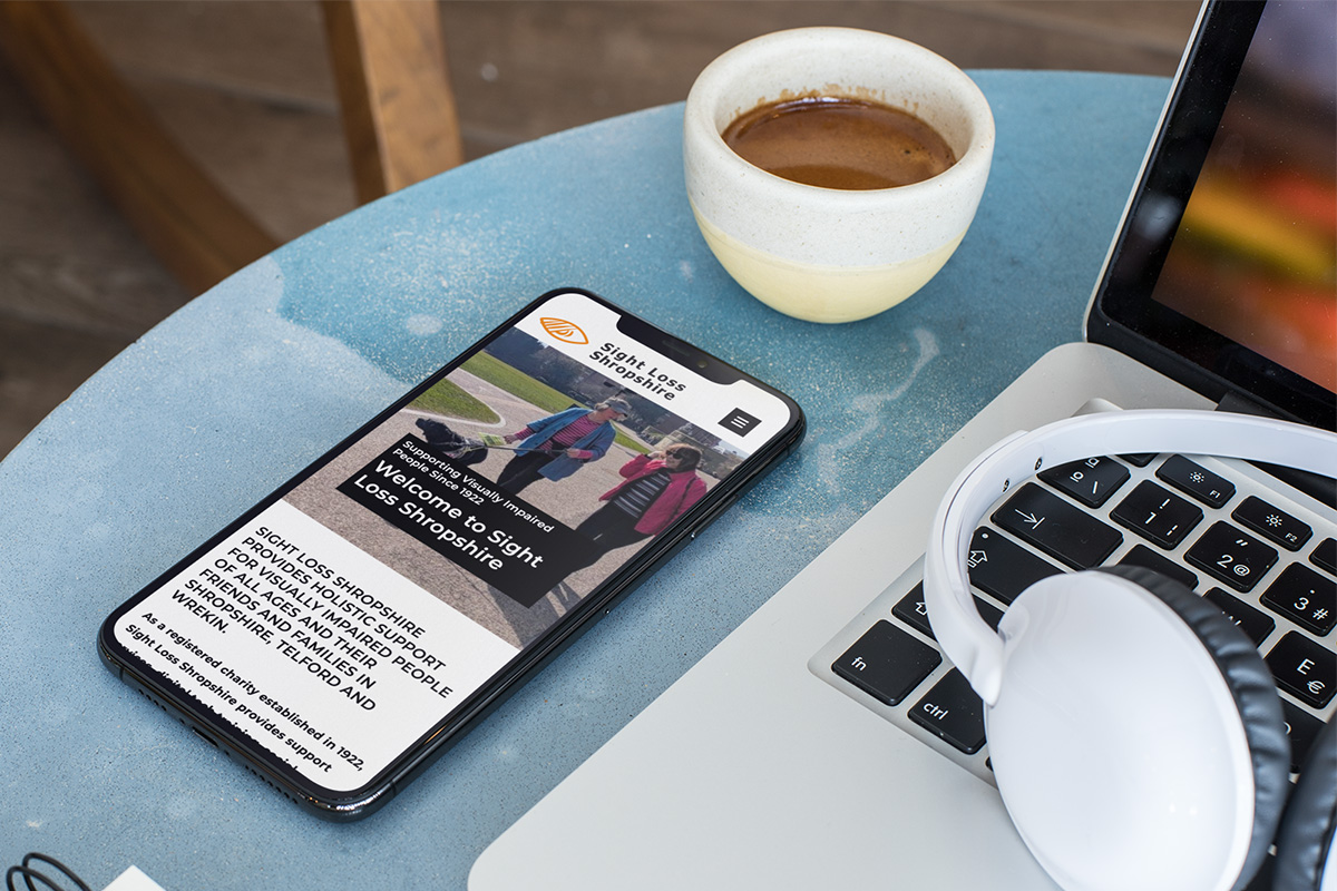 Sightloss Shropshire-Website homepage design Sightloss Shropshire-Website homepage design